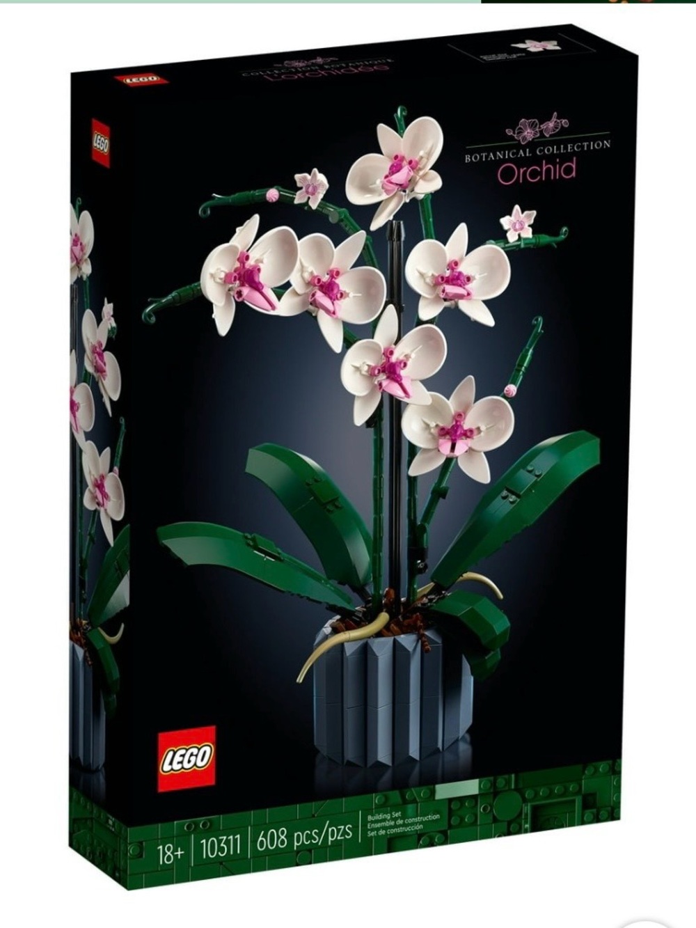 LEGO Botanicals Collection Orchid - Flowers Building Set, Adults Ages 18+, New